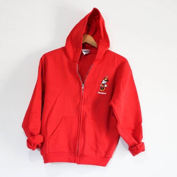 Disneyland Resort Other - Vintage Kids Disneyland Minnie Mouse Zip Up Hoodie Sweatshirt Large